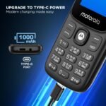Motorola All-New A300-2026 Dual Sim keypad Phone | 2 Years Replacement | Type C Charging Port |Long Lasting Battery | Loud Sound | Wireless FM | (Black) - Image 4