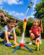 Flying Rocket Launcher Toy with 3 Foam Rockets for Kids | Air Powered Outdoor Jump Rocket Game | Flies Up to 150 ft | Non-Toxic | No Batteries Required | Age 3+ Years - Image 9