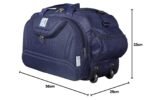 M MEDLER Epoch Nylon 55 litres Waterproof Strolley Duffle Bag- 2 Wheels - Luggage Bag - (Navy Blue) - Image 6