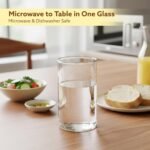 AGARO Elite 300 ml Glasses Set of 6, Transparent Drinking Water Glass Set, Borosilicate Glass Tumbler for Water, Cold Drink, Juice, Flame Proof, Microwave & Dishwasher Safe, for Daily Use & Gifting - Image 3
