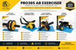 PRO365 Premium Ab Wheel Roller | Heavy Steel Rod | Core Home Workout Equipment 100 Kg | 6MM Knee Mat | Lifetime Brand Warranty - Image 2