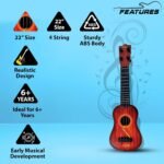 Wishkey Guitar for Beginners Kids Toys for 2-5 Years Boy Or Girl, 4 String Musical Instrument for Early Music Learning, Compact Role Play Guitar Under 2000 for Children - Image 3