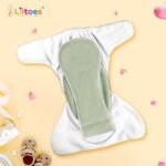 LILTOES Cloth Diapers For New Born Babies 0 to 3 Years | Freesize Adjustable and Reusable | Premium Cloth Nappies Pack of 3 (3 Cloth Diapers + 3 Inserts) |Dozing Koala + Maze Green + Avo Baby - Image 5
