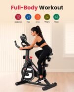 Sparnod Fitness SSB-08N Spin Bike for Home Use 8 kg Flywheel, Digital Display Console, Heart Rate Sensor, Fully Adjustable Seat & Handlebar, Silent Belt Drive, Carbon Steel Frame, Max User Weight 130kg - Image 6