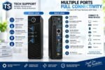 TECHSUPPORT Mini Desktop PC, Core i3 4th Gen, 4GB RAM, 128GB SSD, Windows 11 Pro, Office 2024, HD Graphics, WiFi, Compact Business & Office Computer | 1Year Onsite Warranty - Image 3