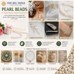 120gm,1200 Quantity Pearl Plastic Beads Set of 4 for Jewellery Making kit Art and Crafts Materials etc, 4mm-800Pcs,6mm-250Pcs,8mm-100Pcs,10mm-50Pcs Craft Supplies - Image 6