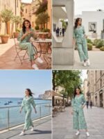 GRECIILOOKS Co Ord Set for Women | Stylish Korean Summer Outfit | Casual Long Shirt | Shirt T-Shirt for Girl & Woman | Top Pant Set | Trendy Travel & Streetwear Look for Girls | Hangouts | Picnic | Vacation Wear | 3/4 Half Sleeeve - Image 5