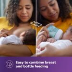 Philips Avent Blue Natural Plastic Baby Feeding Bottle | No.1 Brand Recommended by Moms Worldwide | Ideal for 1 months+| Natural Response Technology Mimics Breastfeeding | Uniquely Designed Nipple releases milk only when baby drinks | Pack of 1 | Blue | SCY903/21 - Image 3