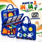 Qlect 12 in 1 Toddler Busy Binder & Busy Book for Toddlers 1-3 Years - Montessori Busy Board & Activity Book Kids 2-4 - Engaging Toys for 2-3 Years - Educational - ISI Approved, Made in India, Blue - Image 7