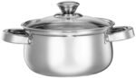 Amazon Brand - Solimo Set of 2 Stainless Steel Cook and Serve Set | Glass Lid | Dishwasher-Safe, 2L 700 ml|Induction and Gas Stove Compatible - Image 8