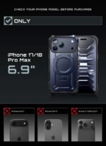 SUPCASE for iPhone 18 Pro Max Case/ 17 Pro Max Case with Stand, Deep Blue - Image 2