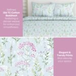haus & kinder Bedsheet,100% Cotton Double Bed Sheet, 186 TC Pure Cotton Bedsheet for Queen Size Bed, with 2 Pillow Covers, (100 x 90 Inches) - Elegant Blooms - Image 4