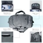TRAVALATE 45L Ultra-Light Travel Duffle Luggage Bag Organizer - Grey - Image 7