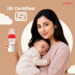 Milton Baby Narrow Neck Feeding Bottle 125 ml I Anti-Colic Design Silicone Nipple I ISI Certified I BPA Free I Free Flow Design I Includes Leakproof Cap I Sterilizer Safe I 0+ Months I Red - Image 7