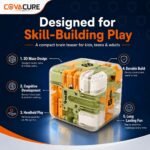 COVACURE 3D Maze Puzzle Cube with Metal Ball Inside, Transparent Handheld Marble Run Brain Teaser Game for Kids & Adults, Engaging Brain Teaser, Stress Relief Challenge (6 CM) - Image 3
