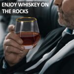 VILON Italian Premium Whiskey Glasses Set of 6 | 300ML Old Fashioned Scotch Glass | Imported Tumblers for Bourbon Wine Cognac Cocktail | Best Gift for Whisky Lovers (Hexa GR 310ML) - Image 4