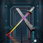 VikriDA Neon Sword Spark Blade Toy with Hit Sensor, Sound & Fog Effect, Type-C Rechargeable - 27" Educational Toy - Image 7