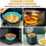 RUCON® Silicone Air Fryer Liner 8 Inch | Food Grade BPA Free Non-Stick Air Fryer Basket | Heat Resistant up to 230°C Dishwasher Safe | Air Fryer Accessories for Baking, Roasting & Cooking (Pack of 2) - Image 6