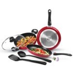 Milton Pro Cook Induction Cookware & Gas Stove Friendly Kitchen Jewel Set | 5 Pc Non-Stick Cookware Set | Kadhai with Lid, Fry Pan, Tawa, Laddle & Spatula | Durable 5-Layer Non Stick Coating | Maroon - Image 6