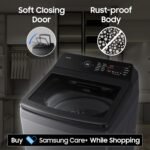 Samsung 8 Kg, 5 Star, Hygiene Steam, Ecobubble, Quick Wash, Soft Closing Door, Digital Inverter, Fully-Automatic Top Load Washing Machine (WA40F08H2CTL, In-Built Heater, Stainwash, Deep Charcoal) - Image 11