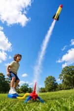 Flying Rocket Launcher Toy with 3 Foam Rockets for Kids | Air Powered Outdoor Jump Rocket Game | Flies Up to 150 ft | Non-Toxic | No Batteries Required | Age 3+ Years - Image 5