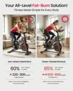Sparnod Fitness SSB-11N Spinning Bike for Home Use, Heavy-Duty Chrome Flywheel 11kg, Silent Belt Drive, 4-Way Adjustable Seat, LCD Monitor, Adjustable Resistance with Emergency Brake, 125kg Capacity - Image 4