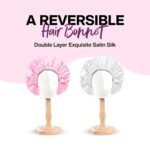 FABSKIN Luxury Satin Silk Hair Bonnet Cap for Sleeping with Satin Scrunchie | For Women & Girls | For Curly & All Hair Types - Wine - Image 6