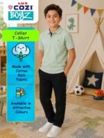Lux Cozi Boy's Polycotton Polo T-Shirt | Solid Collared Half Sleeve Tee for Kids | Soft Breathable Summer Wear | Casual Smart Polo T-Shirt | 3–14 Years - Image 4