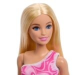 Barbie Dolls in Barbiecore-Inspired Outfits with Pink & Purple Heels, Variety of Pink Patterned Dresses and Hair Colors - Image 5