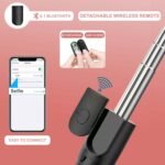 Kratos 28 Inch Selfie Stick Tripod Stand with Light, 3-in-1 Multifunctional Design, Rechargeable LED Light with Two Brightness Levels with Bluetooth Remote for Makeup, Selfie & Photoshoot - Image 6