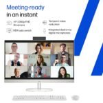 HP All-in-One, 13th Gen Intel Core i7-1355U, 16GB DDR4, 512GB SSD, FHD, 27''(68.6cm), Win 11, Office 24, Shell White, 6.42kg, cr0582in, Dual 2 W Speakers, FHD IR Camera, Anti-Glare, Desktop - Image 5