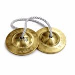 AOKO Manjira Brass look Hand Cymbals, Traditional Indian Musical Instrument, 3 Inch, Natural Gold (Pack of 1) - Image 6