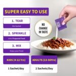 Good Monk Multivitamin for Kids, Men & Women | Clinically Proven to Improve Energy, Immunity, Gut Health | With Probiotics, Fibre, Vit B12, C, D, Iron, Zinc | Add To Food - No Taste Change | 15 Sachet - Image 2