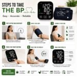 Rechargeable BP Monitor & Infrared Thermometer Combo | Digital Blood Pressure Machine | Non Contact Forehead Thermometer | Home Health Care Kit (RECOMB-01) - Image 5