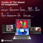 Lenovo Yoga Pro 7 Aura Edition Intel Evo Core Ultra 9 285H (32GB RAM/1TB SSD/14.5" (36.8cm)/3K OLED Touchscreen/AI PC/Copilot+ PC/Windows 11/Office Home 2024 AI Now/Grey/1.5Kg), 83KF004CIN - Image 4