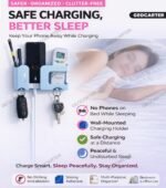 GEOCARTER Wall Mobile Stand | Multi-Purpose Mobile Stand for Wall | Remote Holder & Mobile | Phone Holder | Kitchen Organizer Rack Mounted | Useful Gadget-Blue - Image 4