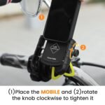 GRAND PITSTOP Mobile Holder for Bikes | (Black - Jaw Grip 360° Rotation) | Phone Mount for Motorcycle, Bicycle, Scooter | GPS Navigation Support | Anti-Slip Clamp | Sturdy Build - Image 6