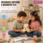 Storio Soft Plush Lying White Puppy Stuffed Animal | Kids Animal Home Decor for Boys & Girls Soft Dog Plush Toy - 25cm - Image 8