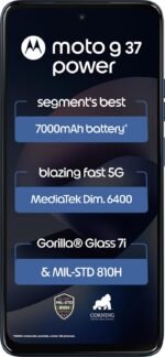 Motorola Moto g37 Power 5G (Pantone Nautical Blue, 128GB Storage, 8GB RAM) | 6.67-inch HD+ 120Hz Display | Dimensity 6400 | 50MP Camera | 7000mAh Battery | 30W Charging - Image 2