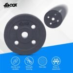 FitBox Sports Intruder 20 Kg Adjustable PVC Dumbbells Weights With Dumbbells Rods For Home Gym & Strength Training, 10 Kg X 2 (Black) - Image 2