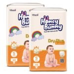 Honey Bunny DryPlus Baby Diaper Pants | Small (3-6 kgs) - 80 Pieces | 360° Soft Flexible Waistband & Cottony Soft diaper | Dermatologically Tested with 3D Leak Guard & Wetness Indicator - Image 2