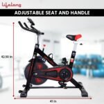 Lifelong Fit Pro Spin Fitness Bike | 6 kg Flywheel | Adjustable Resistance | LCD Monitor & Heart Rate Sensor | Indoor Cycling & Home Workout | Supports Up to 120 kg User Weight - Image 4