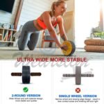 Wearslim® Professional Non-Slip Handles Double Wheel Ab Roller with Knee Mat, Abdominal Workout Equipment for Men and Women Exercise - Yellow - Image 4