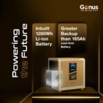 Genus MaxiLion 1000 VA Inverter with Upto 12 Year Life Integrated 1280Wh Lithium-Ion Battery for Home Office & Shop - Full 5 Year Product Warranty - Image 3