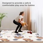 Play Nation Premium Double Sided Waterproof Play Mat for Babies 0 to 2 Years, 8mm Thickness, Newborn Learning Floor Mat, Large & Foldable Crawling Carpet, 6X5 Feet, Space, Multicolor, 1 Count - Image 8