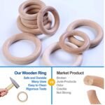KLIMET Silicone & Wooden Baby Teether for 0-12 Months | Food Grade Silicone Teething Toy | Soft & Safe Gum Relief | BPA Free Chew Toy for Infants 3-6, 6-12 Months | Teething Toys for Babies | Round Shape (Round Ring) - Image 3
