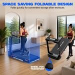 PowerMax Fitness TDM-95 4HP BLDC Motorized Treadmill for Home Use | 1.0-10 km/h Speed | 2-Level Manual Incline | Running Surface 950 x 385mm | LED Display | 12 Programs | Shock Absorption System - Image 10