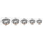 LIMETRO STEEL Stainless Steel Copper Coated Serving Set/Handi Set of 5 with Lids - (0.5 L, 0.75 L, 1 L, 1.5 L & 2 L) - Image 2
