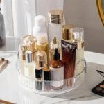Xmart India 360° Rotating Makeup Organizer – Transparent Cosmetic & Skincare Storage Rack for Dressing Table Lipstick, Perfume, Beauty Accessories & Bathroom Counter Organizer (1 Layer, Green) - Image 9