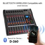 DIGIMORE Professional 8 Channel Mixer | 8 XLR + 6.35MM Input Ports | USB MP3 & BT Support | 48V Phantom Power | Delay & Repeat FX | Stereo Output | Headphone, Aux, EFF Outs (D-260) - Image 3
